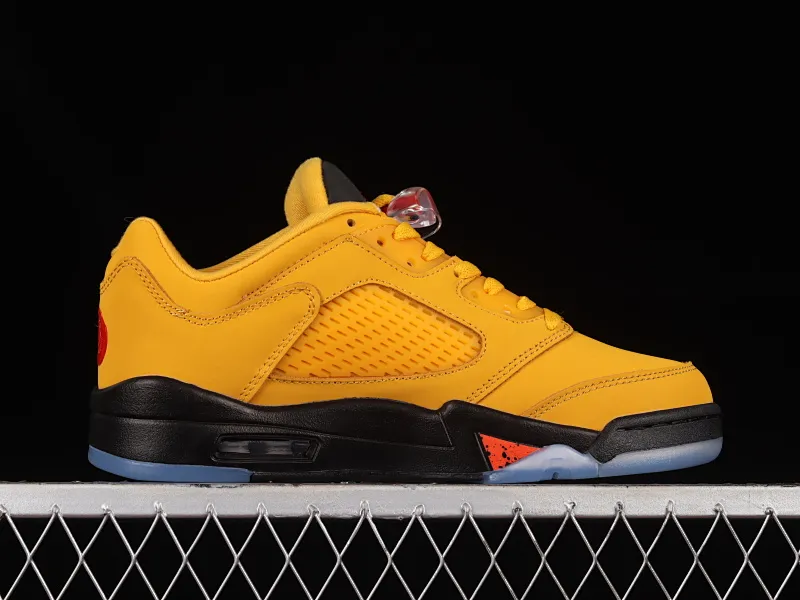 All categories Air Jordan Jordan series basketball shoes Air Jordan 5 Air Jordan Retro Low AJ5 Joe 5 black and yellow low-top basketball shoes DA8016-700